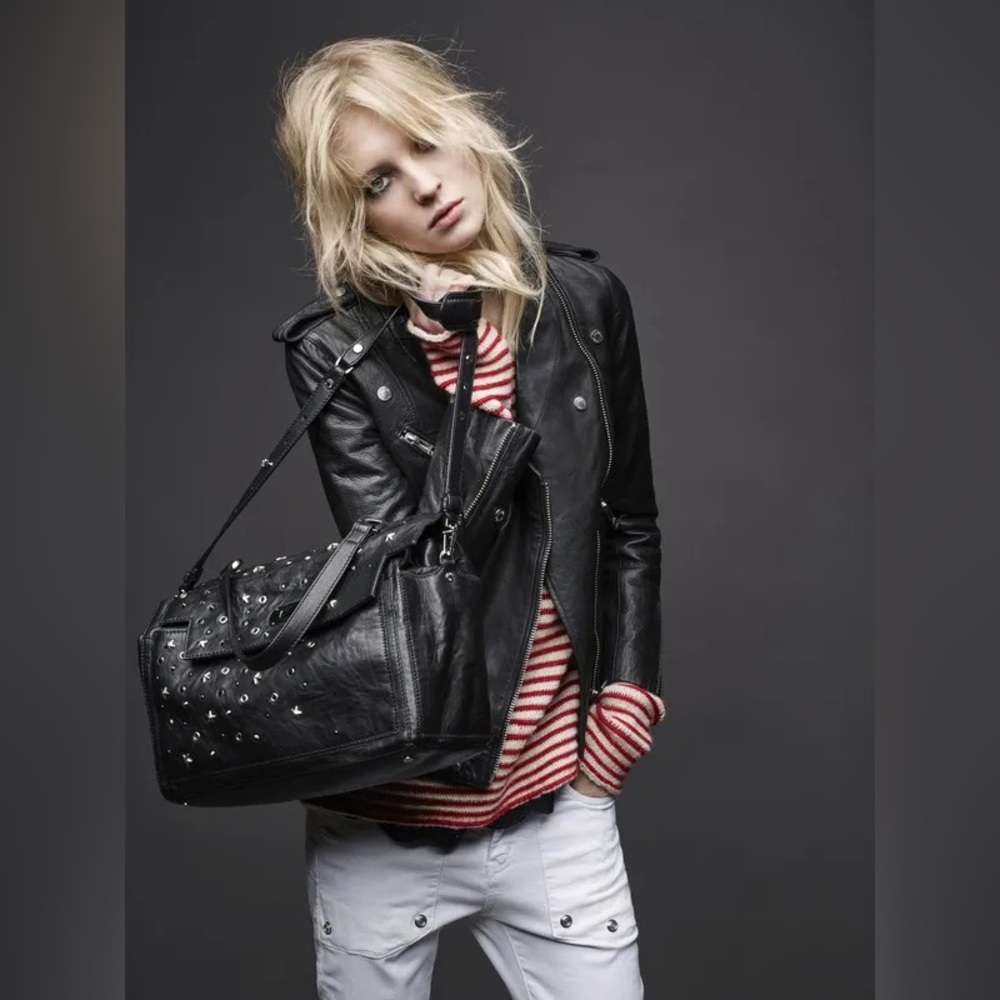 NWT Zadig & Voltaire Loon Leather Jacket size L